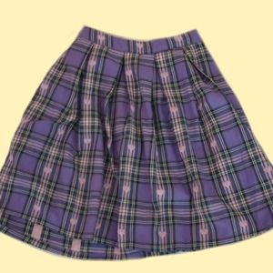 Hot topic purple plaid heart skirt